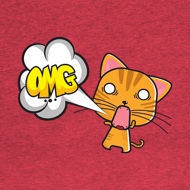 Cat Omg T-Shirt by Time Of The Future